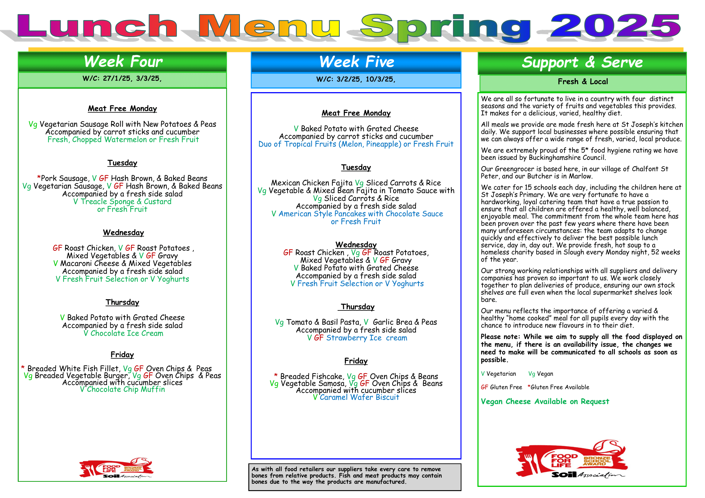 Menu Spring 2025 2